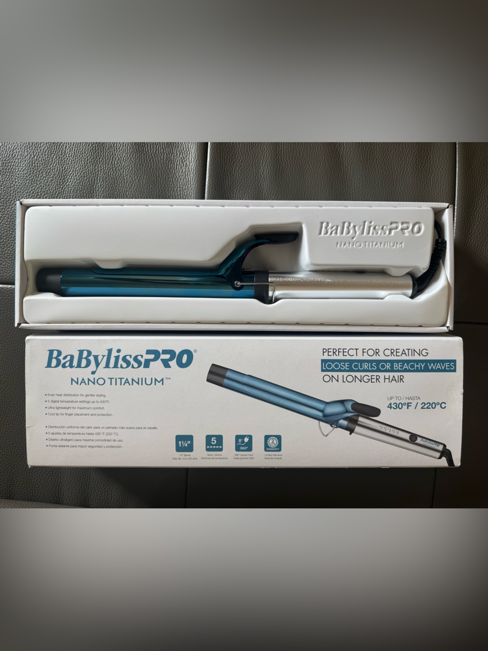 BaBylissPRO® Nano Titanium™ 1¼" Extended Barrel Curling Iron